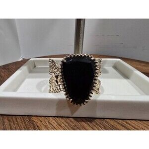 Kendra Scott Abena Custom mirror rock Gold tone Cuff Bracelet Vintage